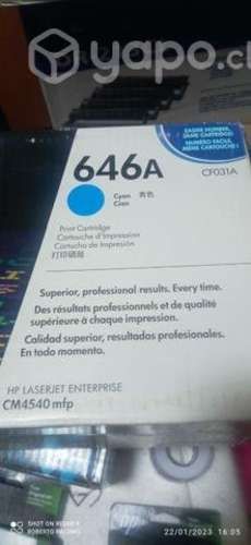 Toner HP 646x Black y colores originales de alta