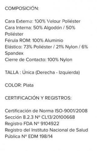 Férula estabilizadora de codo rom blunding