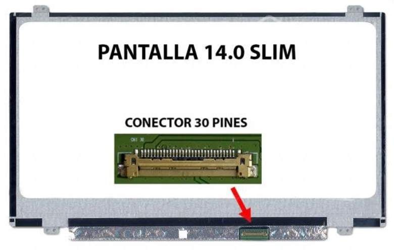 Pantalla notebook 14&quot; 30 pines slim bordes finos f