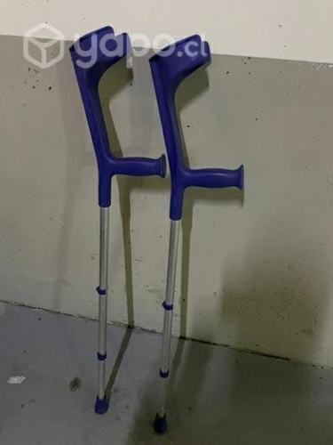 Muletas Ajustables Color Azul