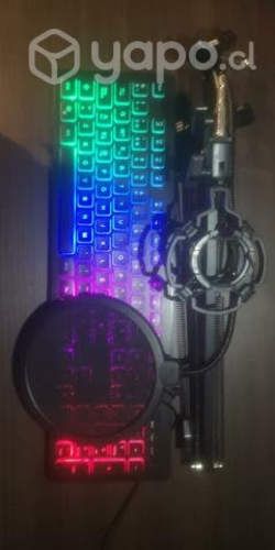 Teclado, soporte micro, soporte notebook