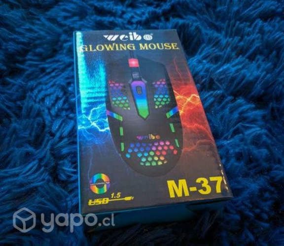 Mouse tipo gamer luces colores