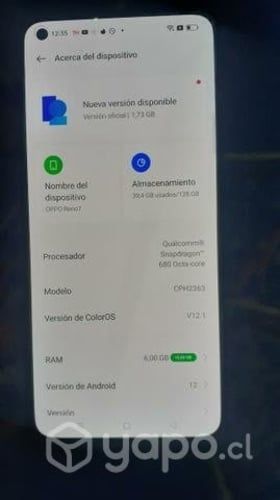 Telefono Oppo Reno7