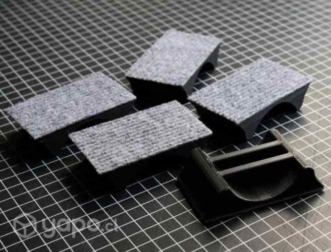 Pack Soporte Traba Rueda Para Silla Gamer, oficina