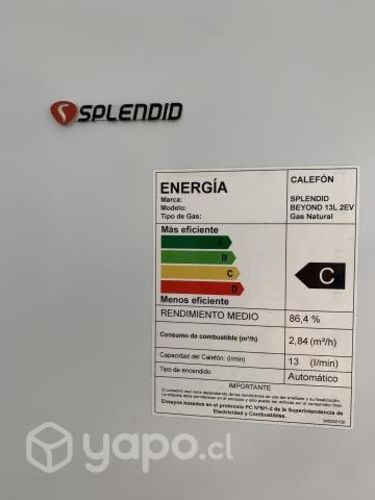 Calefont Splendid 13 litros Tiro Natural