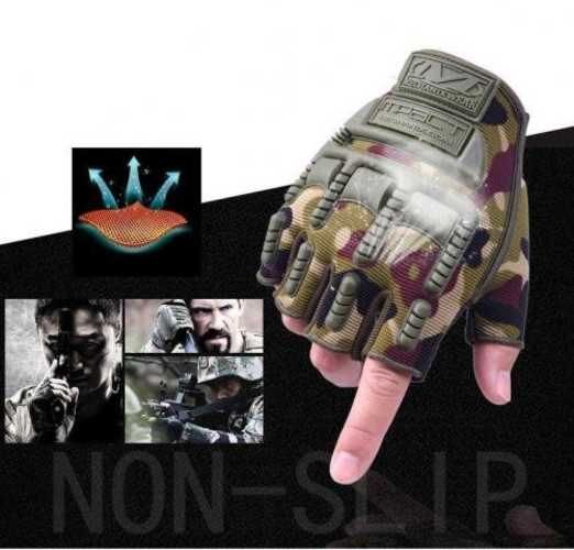 Guantes Tácticos Militares Medio Dedo Protecciones