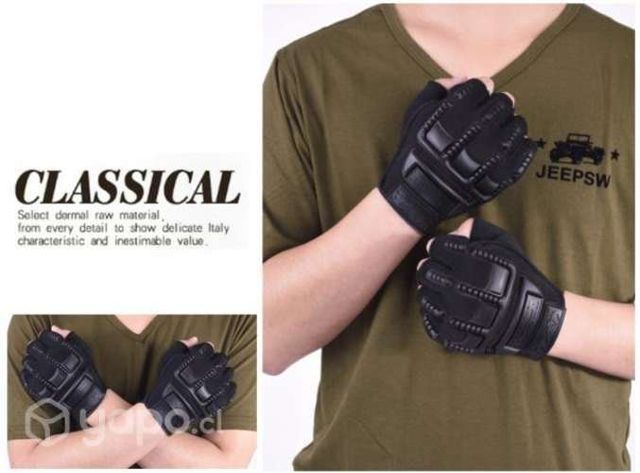 Guantes Tácticos Militares Medio Dedo Protecciones
