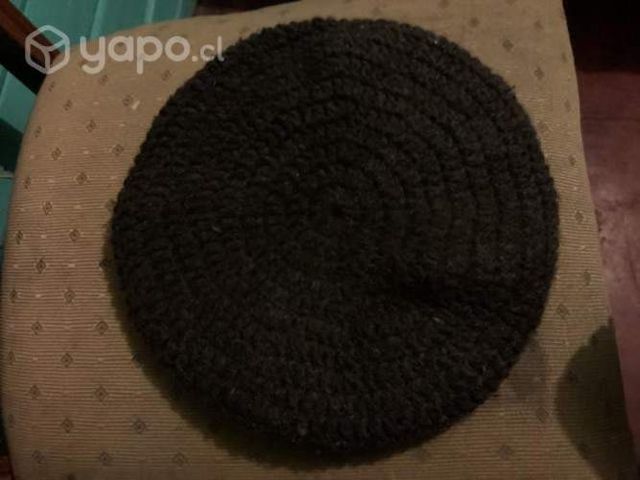 Boina lana cruda negra