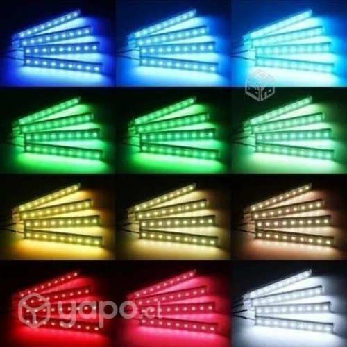 Kit Tiras Led RGB para Auto 12v + Control Remoto