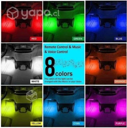 Kit Tiras Led RGB para Auto 12v + Control Remoto