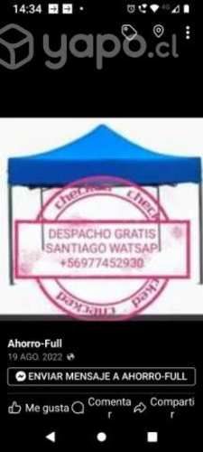 Toldos 3x3 lona filtro uv