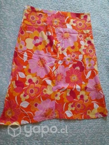 Falda flores talla M