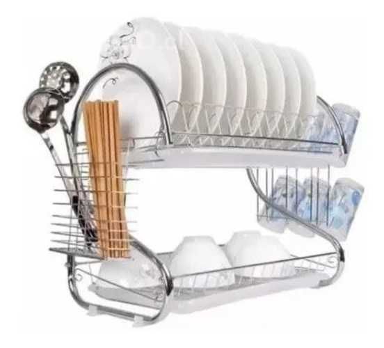 Secador Escurridor Loza Plato Vajilla 2 Niveles Ca