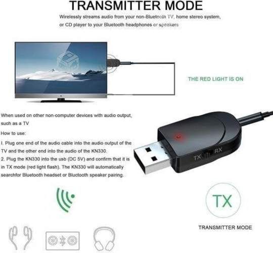 Transmisor Receptor Emisor Bluetooth 2 en 1