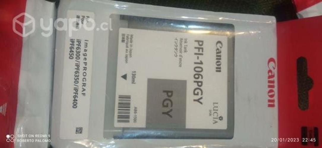 Tintas Canon pfi 106 colores originales de 130ml