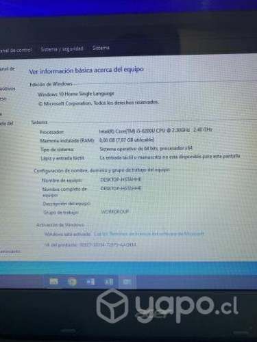 Notebook Acer aspire E5-574 series, i5, 480 GB SSD