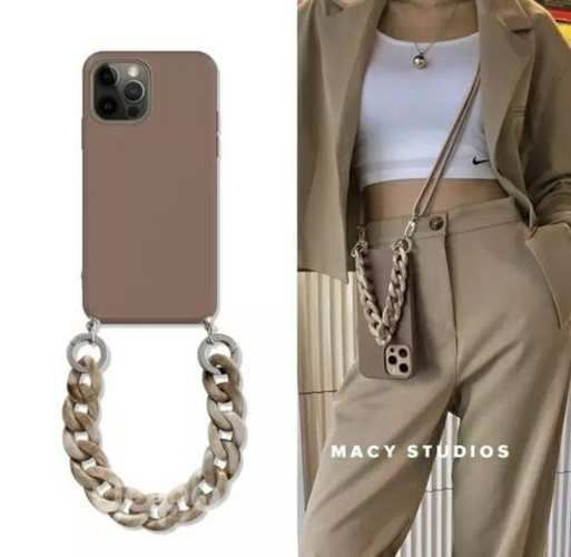 Carcasa para IPhone11 con strap de muñeca y cuello