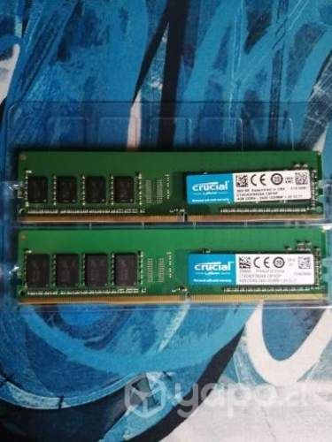 Memoria Ram Crucial 8GB ( 2 X 4) DDR4-2400Mhz