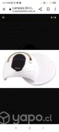 Lampara de secado de uñas acrílicas