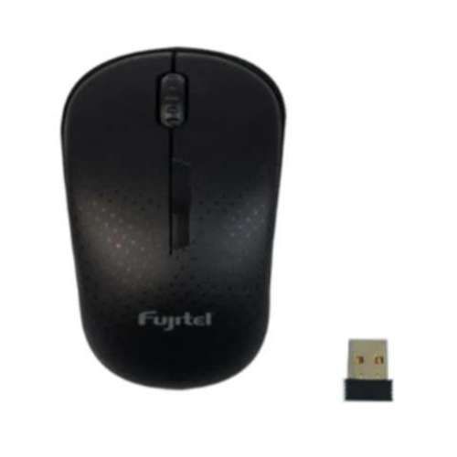 Mouse optico inalambrico negro usb, fujitel