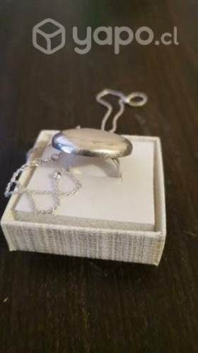 Joya de plata anillo cadena