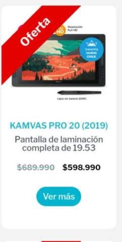 Pantalla de dibujo huion kamvas pro 20 poco uso