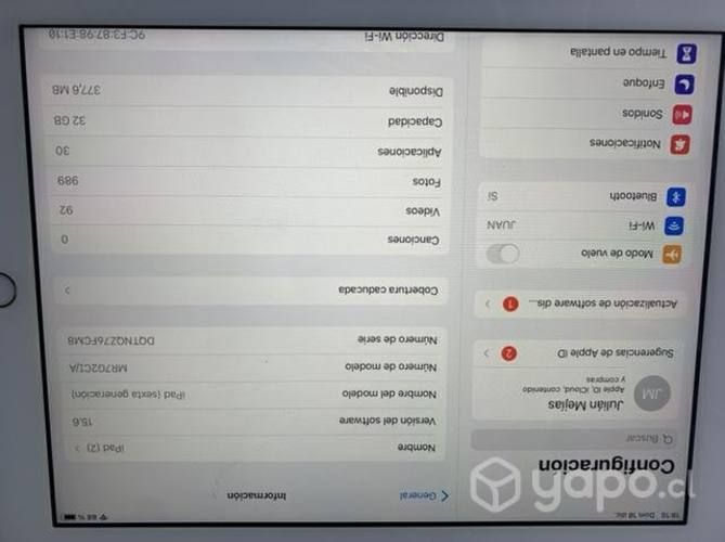 IPad sexta generación.-