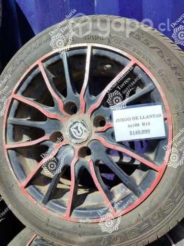 Juego de llantas aro 13 apernadura 4/100