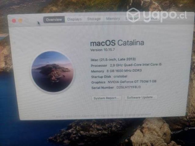 Imac 21.5 año 2013