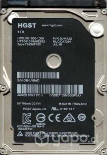 Disco Duro Sata 2,5 - 1TB HGST