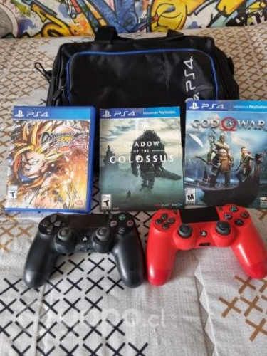 Play 4 slim 1tb con accesorios y juegos