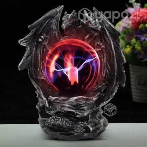 Lampara de Plasma Tesla Dragones Rayos Decorativa