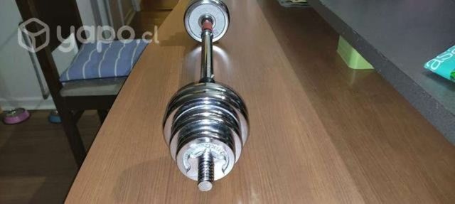 Barra y mancuerna (20 kilos)