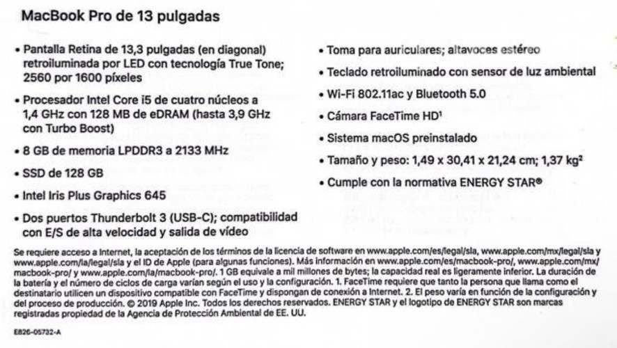 MacBook Pro 13&quot; 2019 Touch Bar