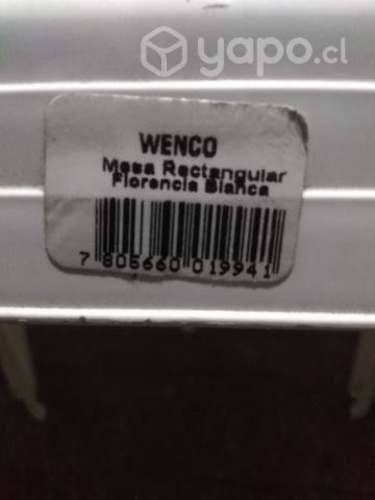 Mesa Plástica Wenco c/ 6 Sillas y Quitasol