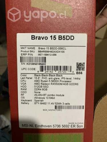 Oferta!!! Computador gamer !!! Msi bravo 15 nuevo