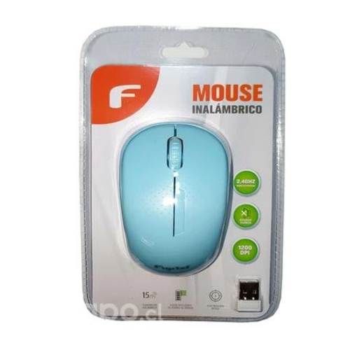 Mouse optico inalambrico celeste usb, fujitel