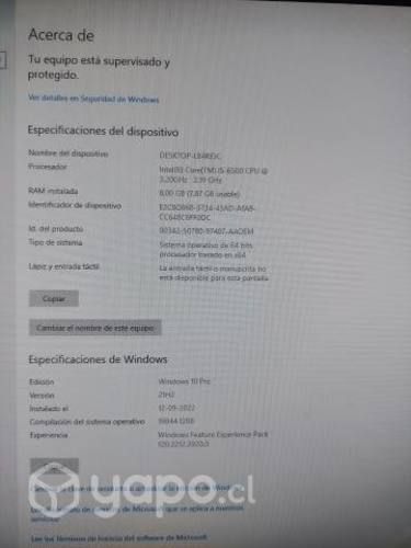 Cpu dell i5-6500 8 gb ram 3.19 ghz