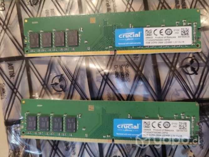 Memoria ram crucial 2 x 4gb ddr4