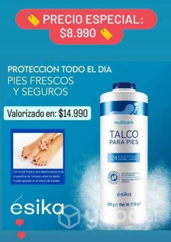 Talco de pies 500 g de Esika