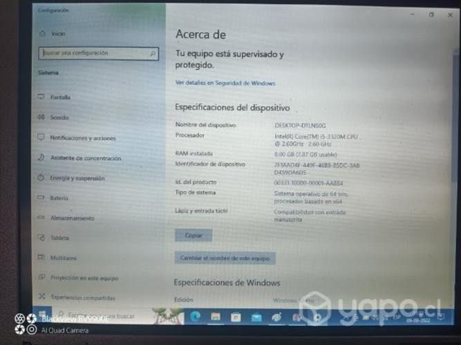 Toughbook i5 2 baterías disco SSD a prueba d golpe