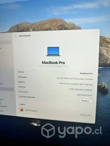 Macbook Pro 2018 TouchBar 13