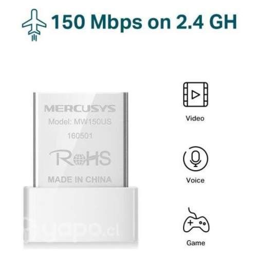 Receptor Inalambrico Wifi USB 150 Mbps Mercusys