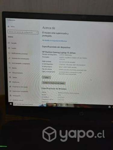 Notebook HP Pavilion GTX1650ti