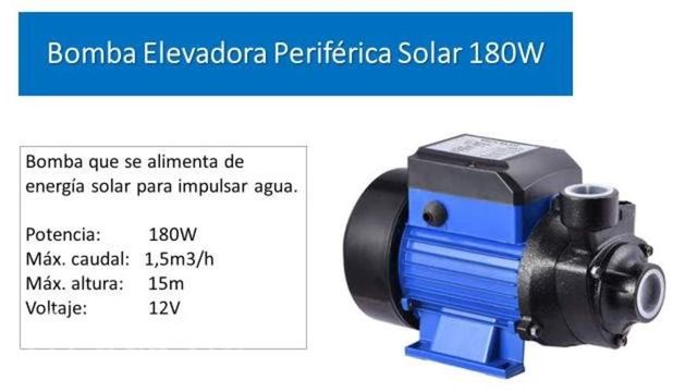 Bomba Elevadora Periférica Solar 180W