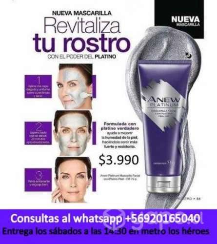 Mascarilla facial avon anew platinum