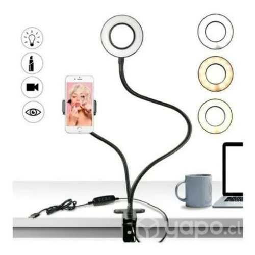 Anillo Aro De Luz Con Soporte Para Escritorio Mesa