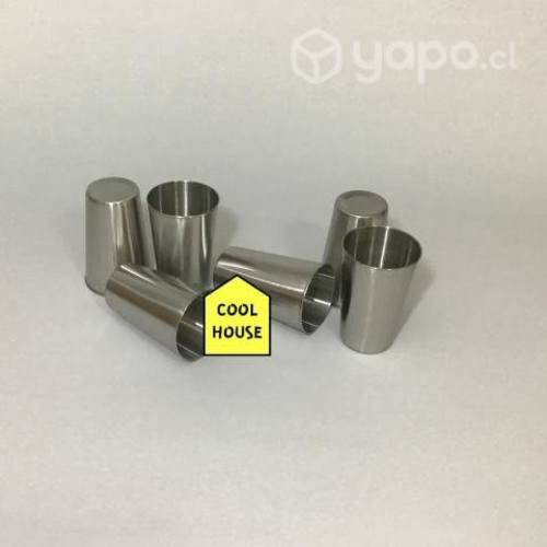 6 Unidades Vasos Acero Inoxidable