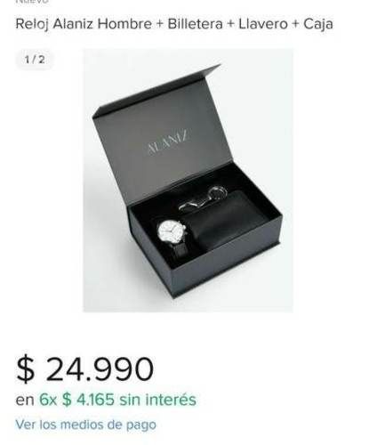 Pack Reloj+Billetera+ Llavero