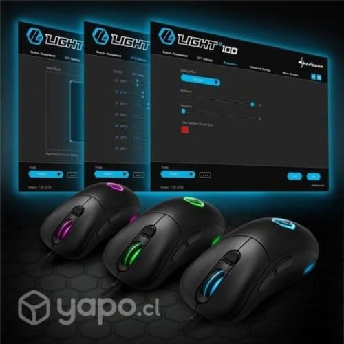 Mouse Sharkoon Light² 100 - RGB 6 Botones 5000DPI